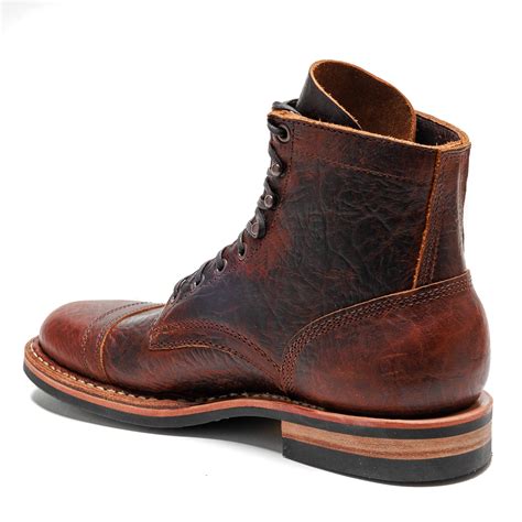 Brown Bison Mp Bison Leather Boots Combat Boots