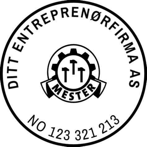 Firmastempel Rund Med Mestermerket Foldal Stempel Og Skilt