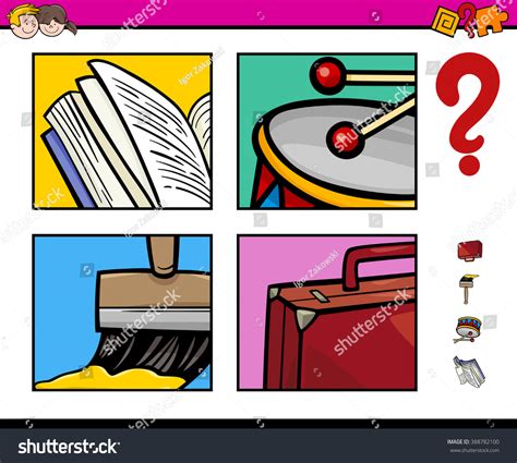 Cartoon Vector Illustration Educational Activity Preschool Stock Vector ...