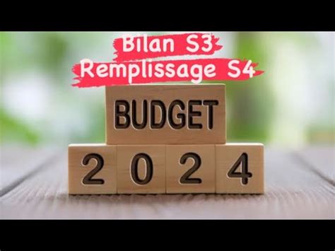 Budget Janvier Bilan S Remplissage S Youtube