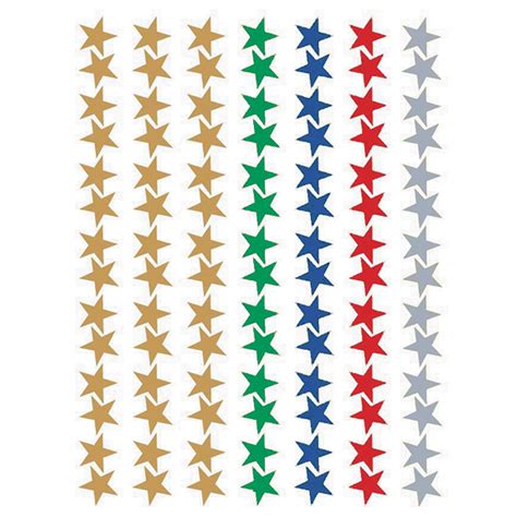 Calcomanías estrellas colores metálicos Stickers TCR1275