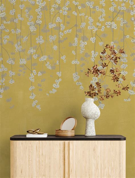 Yellow Cherry Blossom Wallpaper Feathr™ Wallpapers And Wall Murals