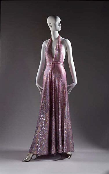 halston evening dress american  metropolitan museum  art
