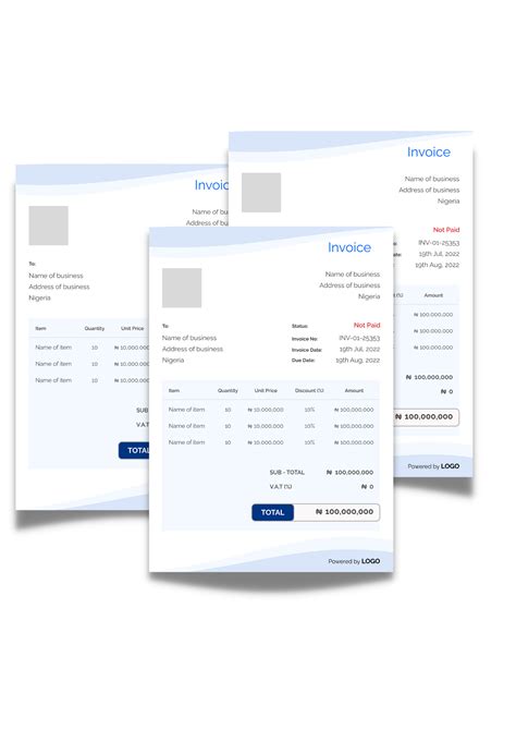 Download Professional Invoice Templates For Free Proinvoice Nigeria