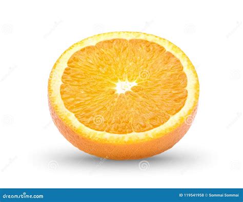 Orange Slice Isolated on White Background Stock Photo - Image of slices ...