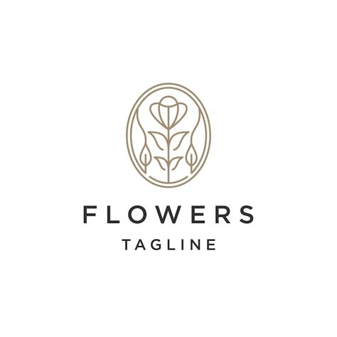 Premium Vector Lotus Flower Line Logo Icon Design Template Flat Vector