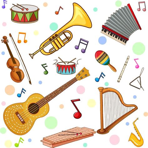 Different Music Instruments Seamless Pattern 8138601 Vector Art At Vecteezy