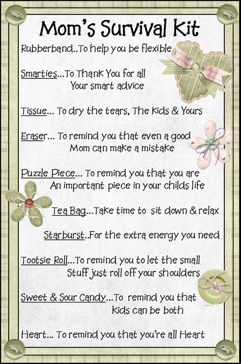 Mom Survival Kit Printable