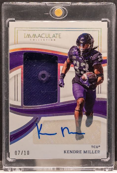 Kendre Miller 2023 Panini Immaculate Collegiate Rookie Patch Caps Auto