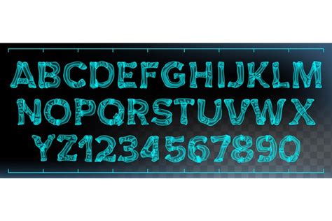 X Ray Font Vector Transparent Roentgen Decorative Alphabet