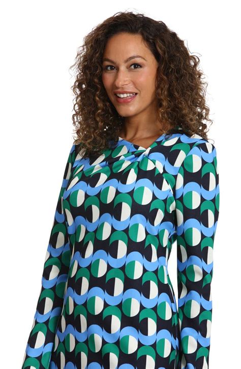 London Times Twist Long Sleeve Scuba Dress Nordstromrack