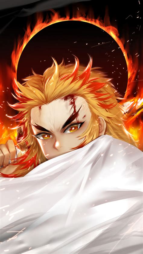 329535 Kyojuro Rengoku Kimetsu No Yaiba 4k Phone Hd Wallpapers