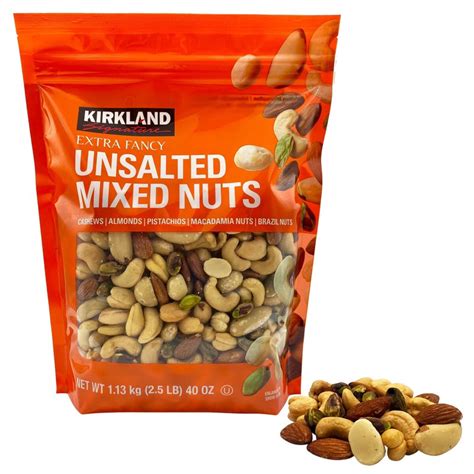 Kirkland Signature Extra Fancy Unsalted Mixed Nuts Cashews Almonds