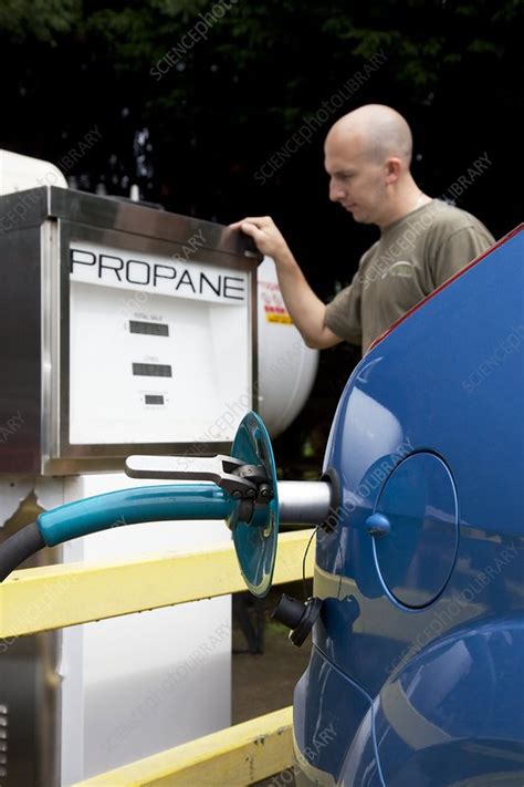 Refuelling Liquefied Petroleum Gas Car Stock Image C0048979