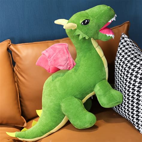 Giant Dragon Plush Green and Red 60/80 CM | Alwaysplushie