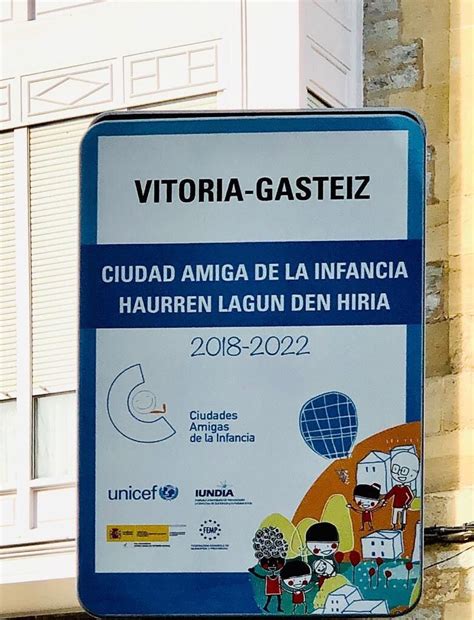 Vitoria Gasteiz renueva su distinción como Ciudad Amiga de la Infancia