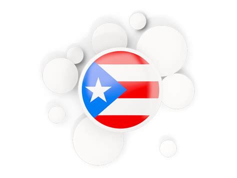 Round Flag With Circles Illustration Of Flag Of Puerto Rico