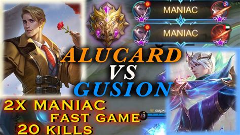 Fast Game Double Maniac Alucard Vs Gusion Aulus Alucard Gameplay