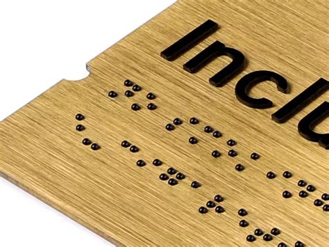 Custom Ada Braille Sign Raised Letters Plaque Braille Signage