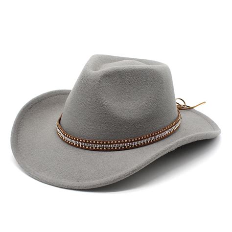 Nicholas Western Cowboy Hat- Grey