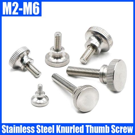 1 5pcs M2 M2 5 M3 M4 M5 M6 303 Stainless Steel Knurled Thumb Screw High 