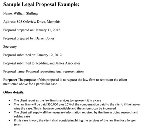 Legal Proposal Template