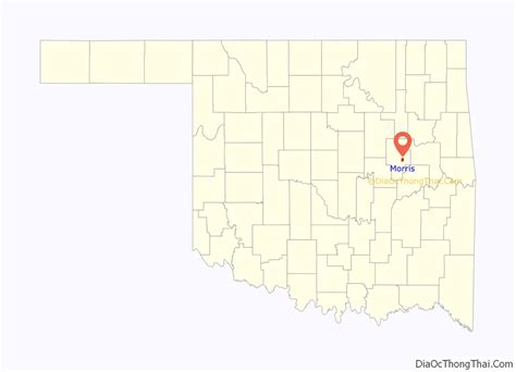 Map of Morris city, Oklahoma - Thong Thai Real