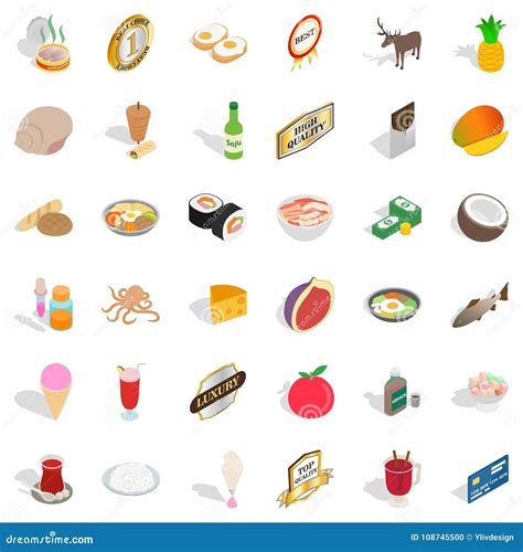 Livelihood Icons Set, Isometric Style Stock Vector - Illustration of ...