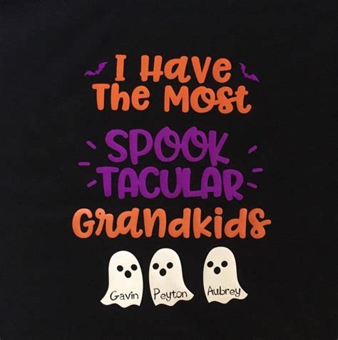 Halloween Grandma Shirt Spooktacular Grandkids Personalized Etsy