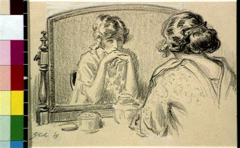 Girl Looking In Mirror Drawing at GetDrawings | Free download