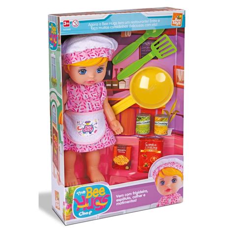 Boneca Bee Hugs Chef Alive Menina Fofa Baby Bee Toys No Shoptime