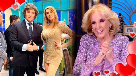 TODA UNA CELESTINA Mirtha Legrand celebró el noviazgo de Javier Milei