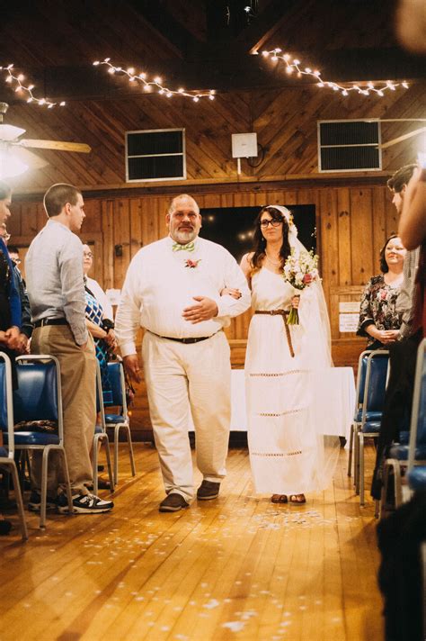 Bride and Father Walk Down the Aisle