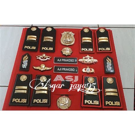 Jual Tanda Pangkat Iptu Perwira Polisi Pdh Pdu Set Box Costum Ucapan