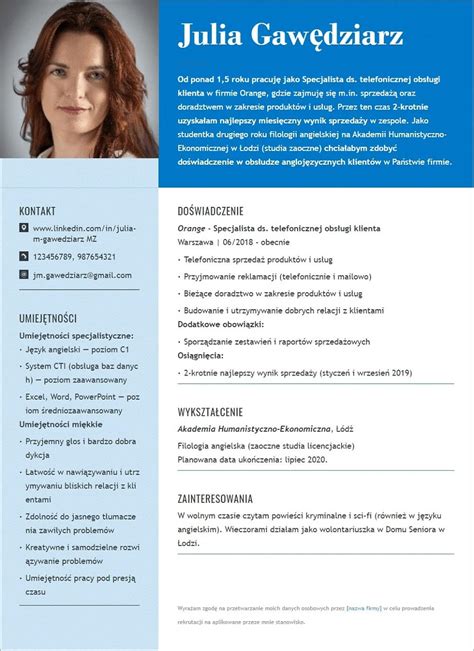 Proste Cv Wzór Jak Napisać I 18 Prostych Cv Szablonów Online