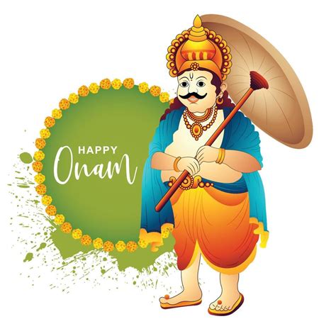 Happy onam festival of south india kerala holiday card background ...