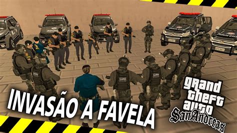 GTA MTA RP INVADINDO FAVELA DA PCC OPERAÇÃO POLICIAL YouTube