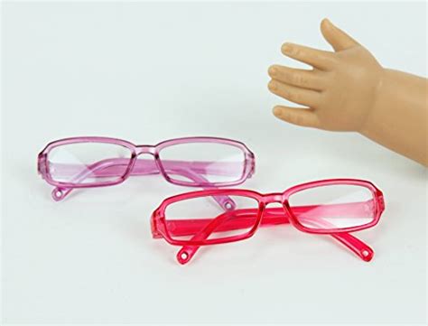 Pink And Purple Framed Glasses Fits 18″ American Girl Dolls Made Such As American Girl Madame