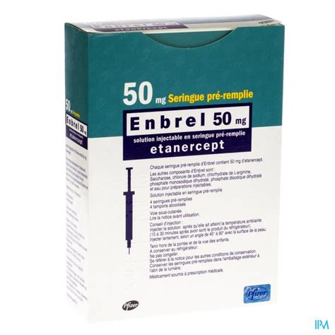 Enbrel 50mg Opl Inj Voorgevulde Spuit 4 X 1ml Apotheek Thiels