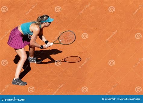 Madrid Espagne Avril Match De Tennis Entre Paula Badosa Et