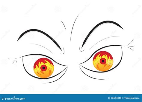 Eyes Rage Anger Volcano Fire Stock Vector Illustration Of Assignment