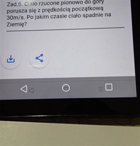 ciało rzucone pionowo do góry porusza się z prędkością początkową 30 m