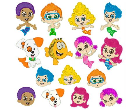 Bubble Guppies Machine Applique Embroidery Designs 15