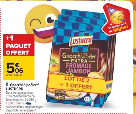 Promo Lustucru gnocchi à poêler chez Carrefour