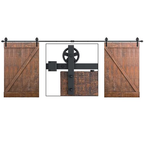 Snapklik Smartstandard Ft Sliding Double Barn Door Hardware Kit