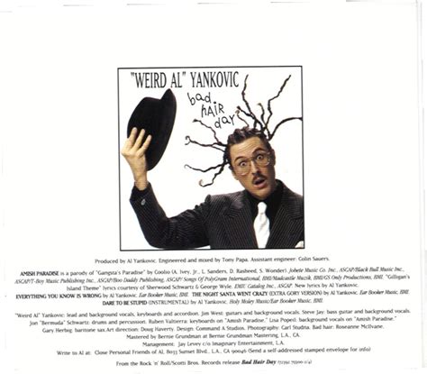 XVR27's "Weird Al" Yankovic Homepage - Scans - Amish Paradise