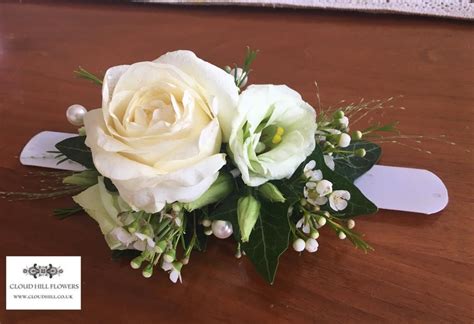 Delicate Ivory And Emerald Green Wrist Corsage Artofit