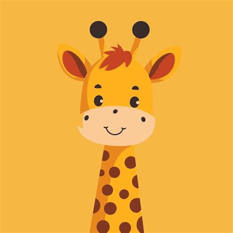 Premium Vector Giraffe Vector Cute