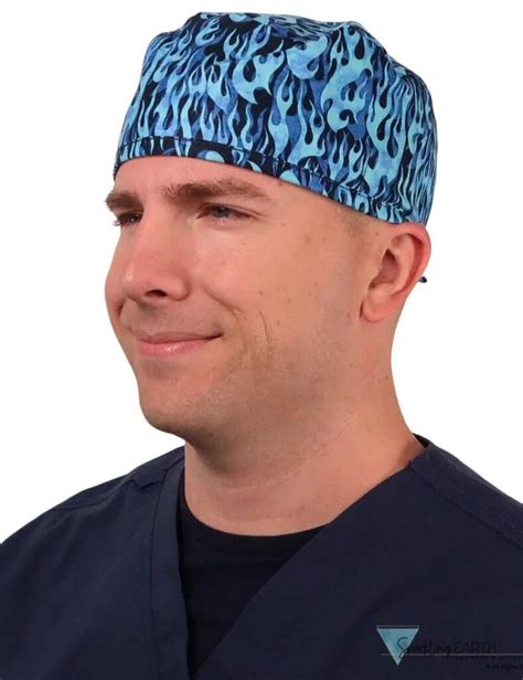 Medical Cap "Paisley blue" | Mankaia