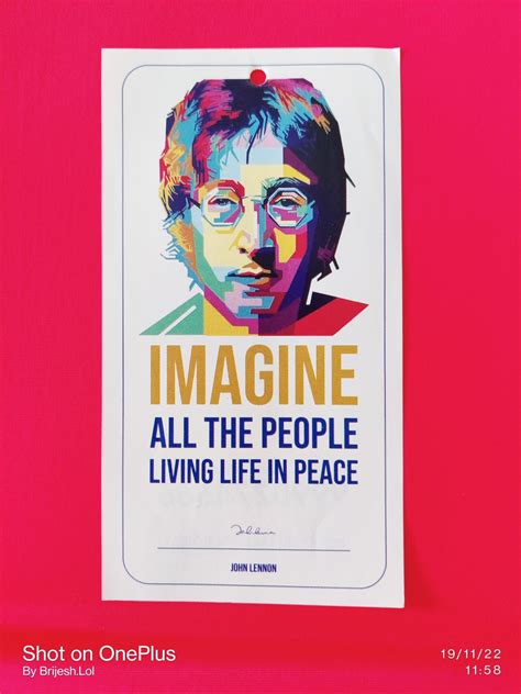 John Lennon | Colorful | Imagine All People Living In Peace